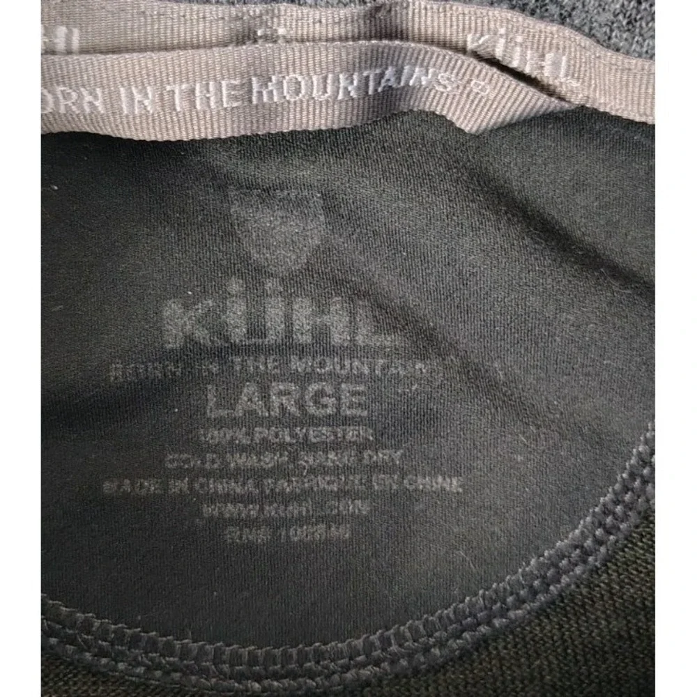 Kuhl  Outdoor Gear  1/4 Zip Mock Neck Long Sleeve  Pullover Mens  Dark Green